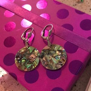 Marble colored earrings never worn